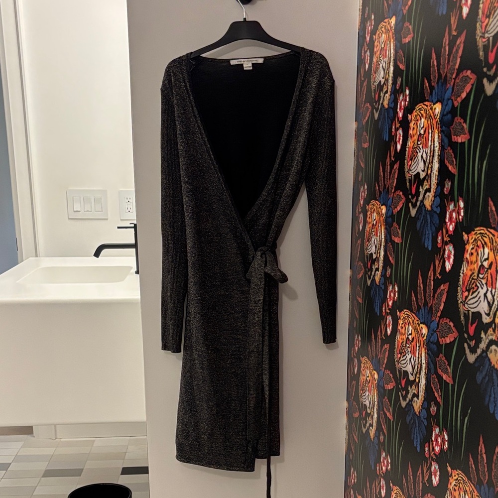 Elegant Black Wrap Dress